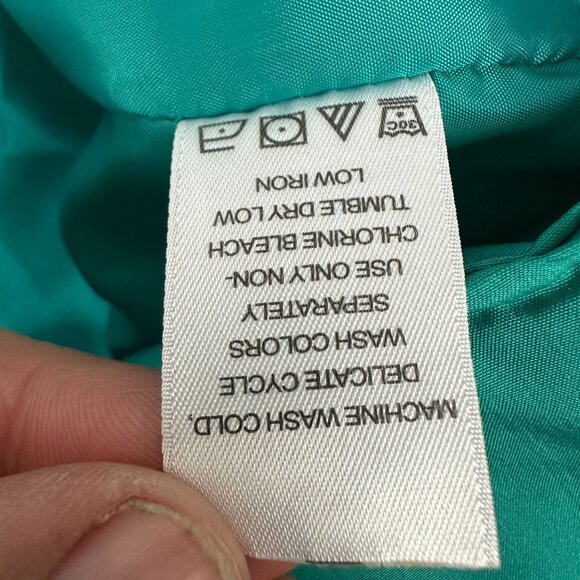 Woman Within Womens Plus Size Puffer Vest 2X Teal Green Zip-Up Sleeveless - Picture 5 of 5